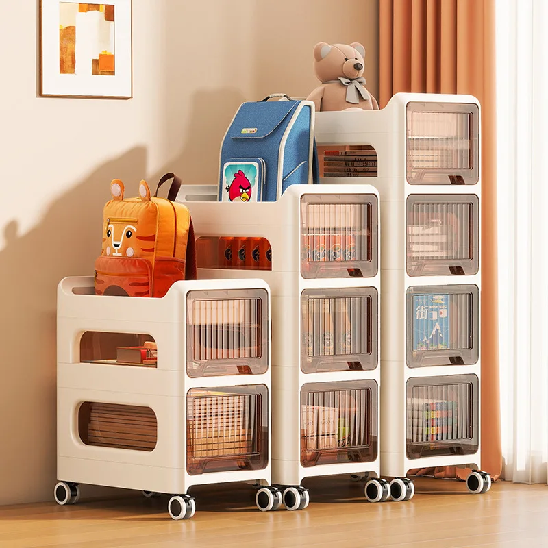 Multi-Layer Storage Cabinet, Drawer Style Organizer, Large Capacity Snack Box for Kids, Home Use, Bookshelf Shelving Unit