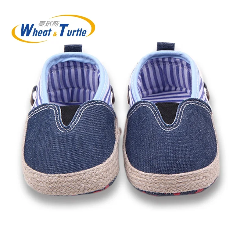 Mother Kids Hand Made Slip On Elastic Baby Shoes All Seasons Unisex Striped Lovely Newborn Infant Soft Sole Toddler