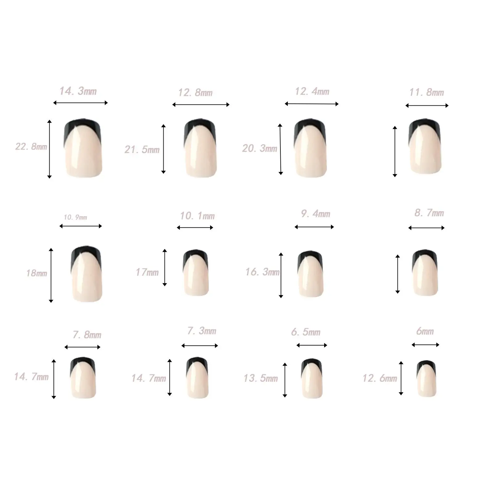 أطراف تجميل أظافر فرنسية مزيفة ، مكتب يومي ، ديكور فني للأظافر ، ديكور أظافر ذاتي الصنع للعطلات ، حفلة موسيقية ، العام الجديد ، حفل زفاف ، 24 *