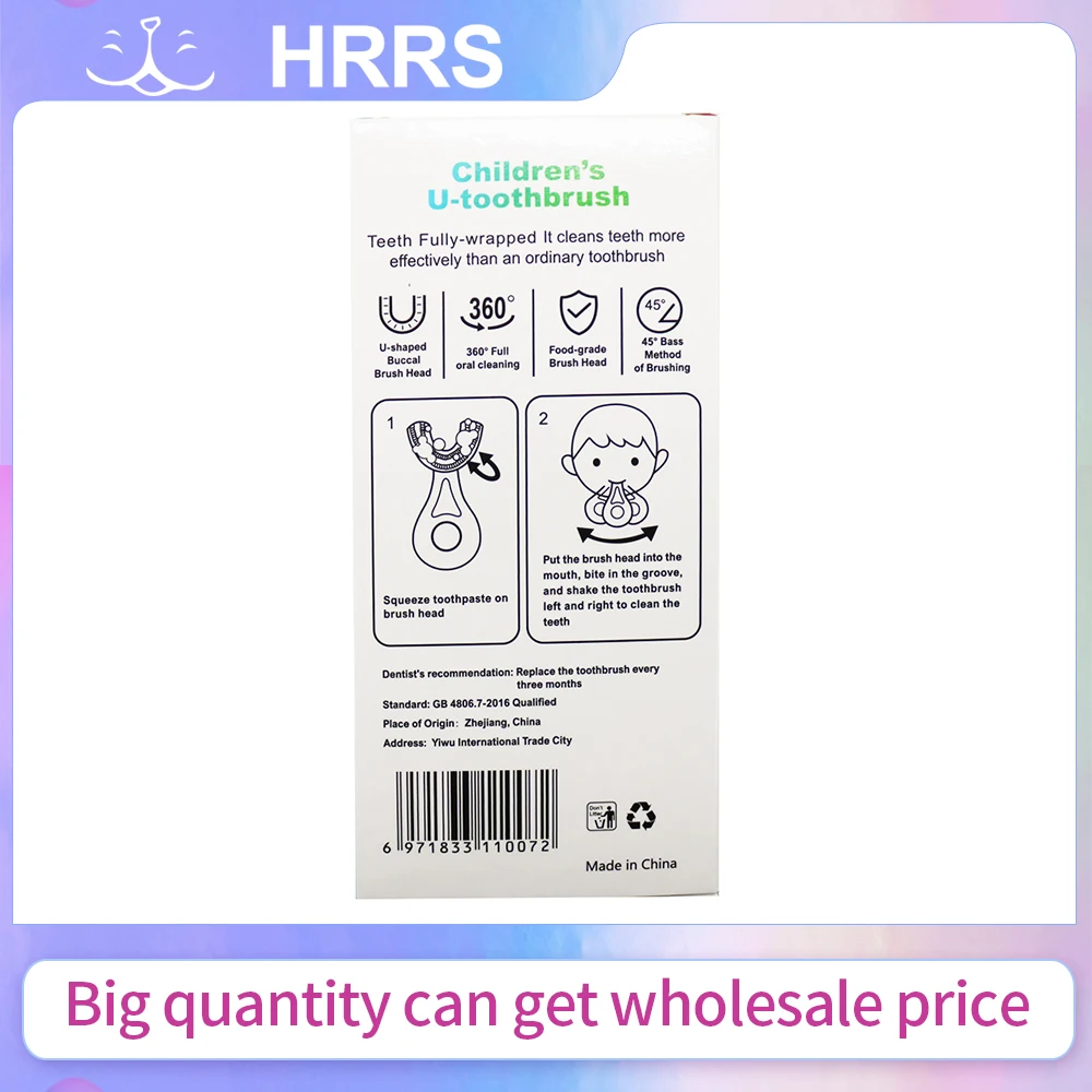 4pcs 360도 어린이 U 모양 칫솔 유아 아기 어린이 부드러운 U 자형 실리콘 무스