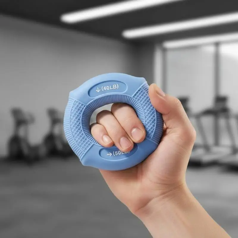 Silicone Finger Gripper Ring Ergonomic Design Hand Muscle Strengthener for Students Office Workers Stress Relief