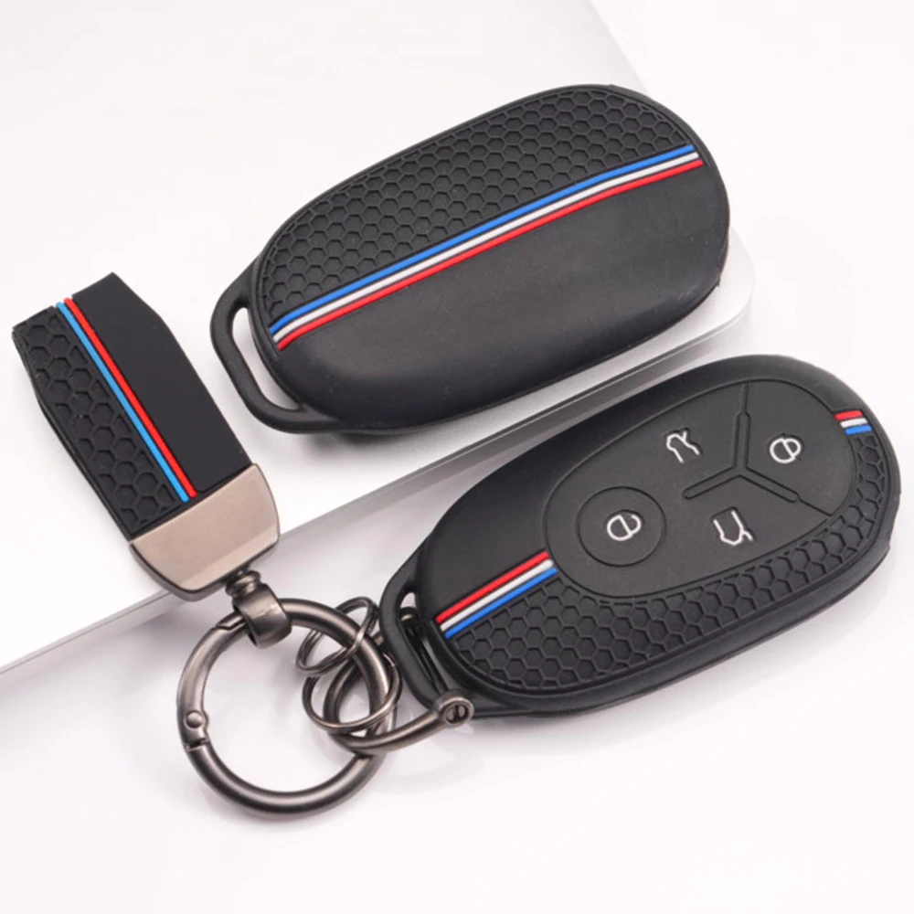 Key Case Cover With Keychain For Geely EX2 GEOME EX2 MMEX2 Max Xingyuan Galaxy Light Star Wishes Proton EMAS Secure Grip Premium