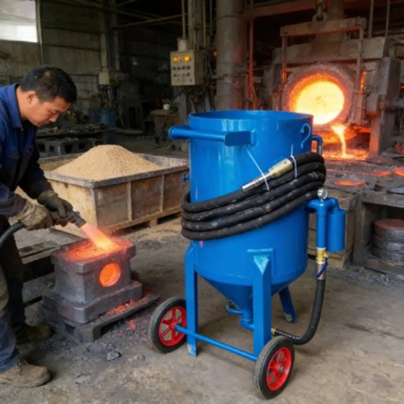 Portable Sand Blaster Sandblasting Machine Abrasive Media Blaster High Pressure Metal Cleaner