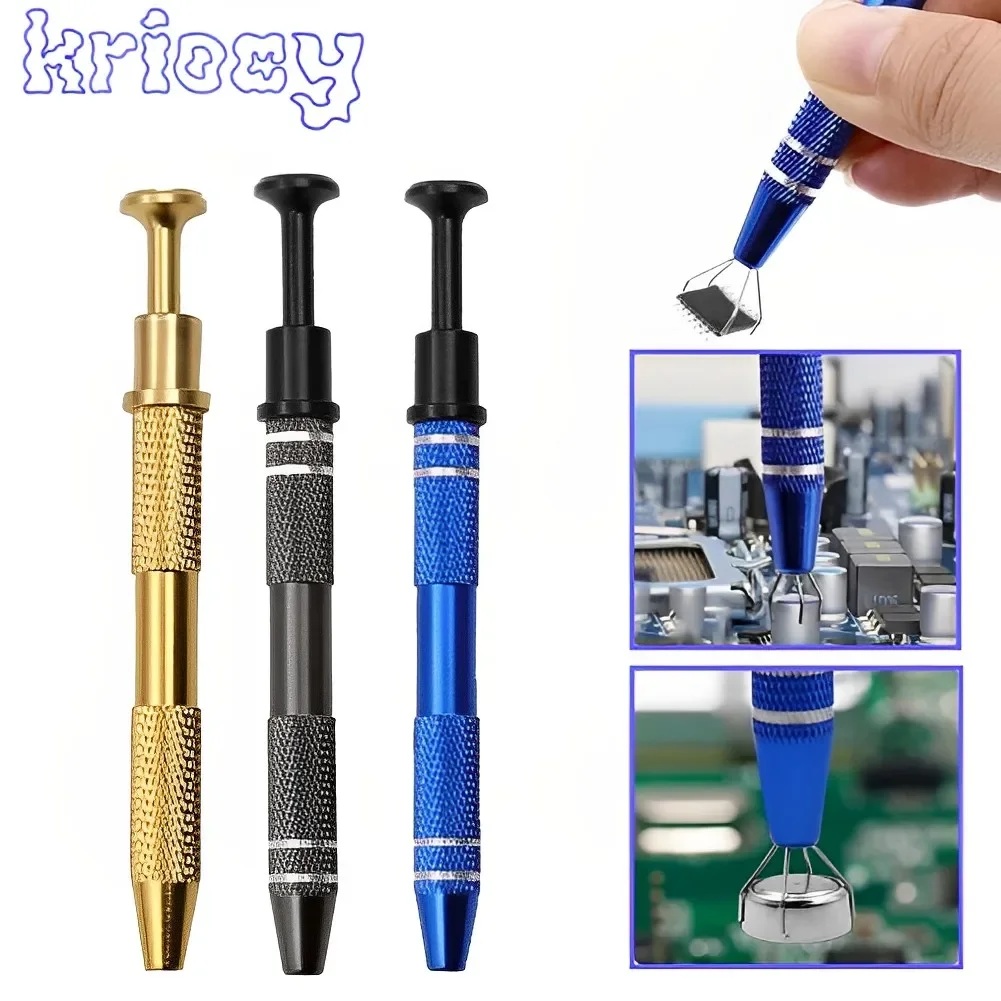 Electronic Component Grabber SMD IC Extractor Pickup BGA Chip Picker Patch IC Suction Pen Electronic Repair Tool Metal Four Claw