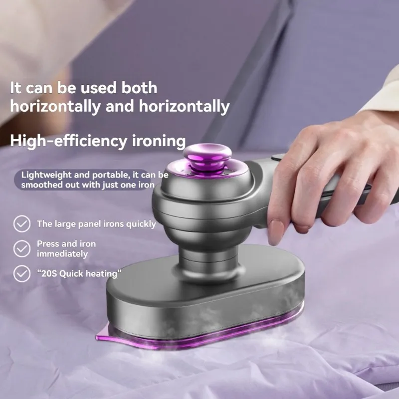 Portable Handheld Garment Steamer - Global 240V, Multi-Plug, Titanium Inner, Foldable Handle US Plug