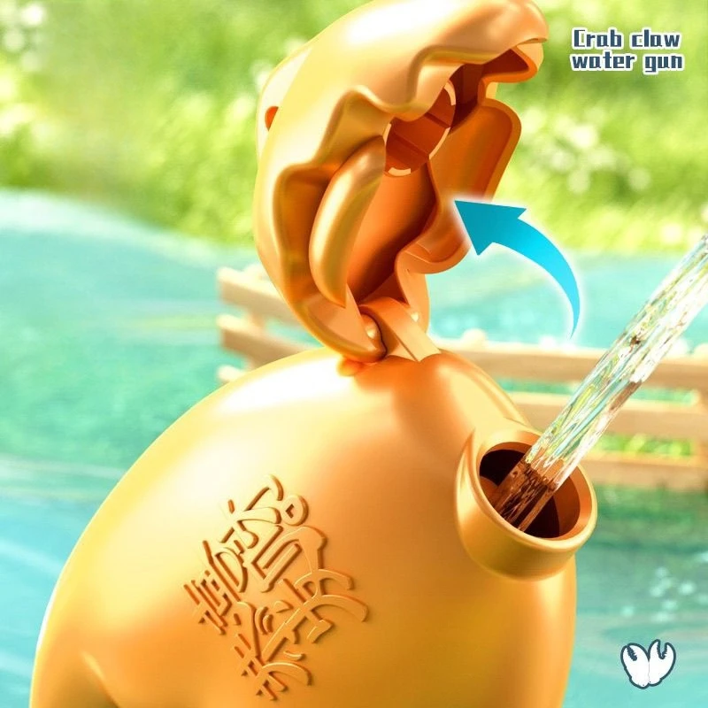 Pistola de agua con garra de cangrejo, juguete divertido, prensa, Mini pistolas de pulverización de agua, lucha contra el agua al aire libre para niños