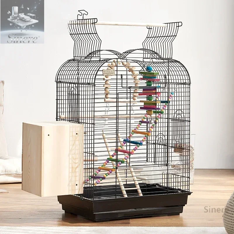 

Horizontal silk large bird cage parrot cage large luxury villa starling Xuanfeng special ecological breeding cage household