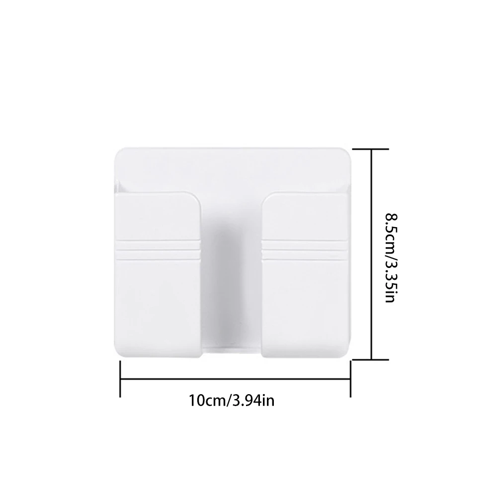 Wall Mount Phone Plug Holder Mobile Phone Charging Stand Air Conditioner TV Remote Control Storage Box Home Storage Holders Rack