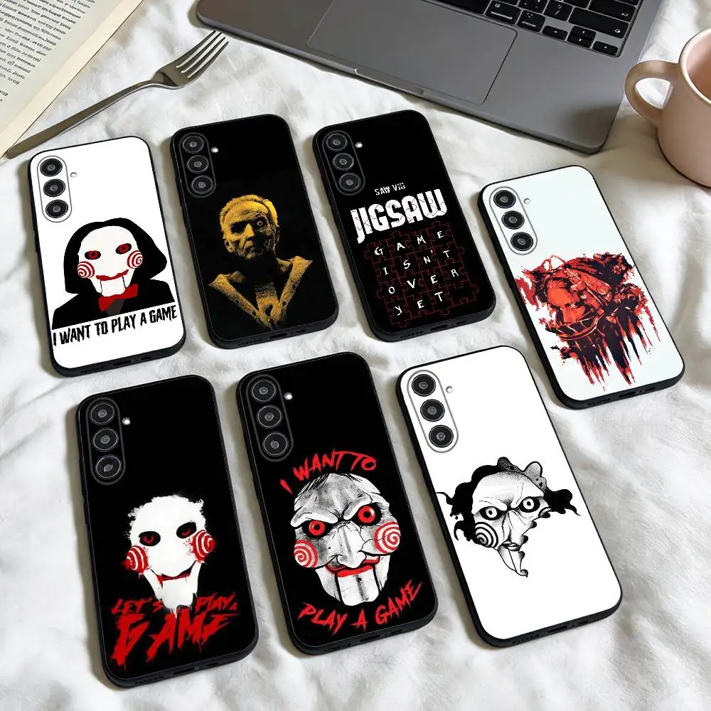 

COOL S-Saw J-Jigsaw phone Case For Samsung Galaxy A73,A72,A71,A70,A53,A52,A51,Others Soft Black Shell