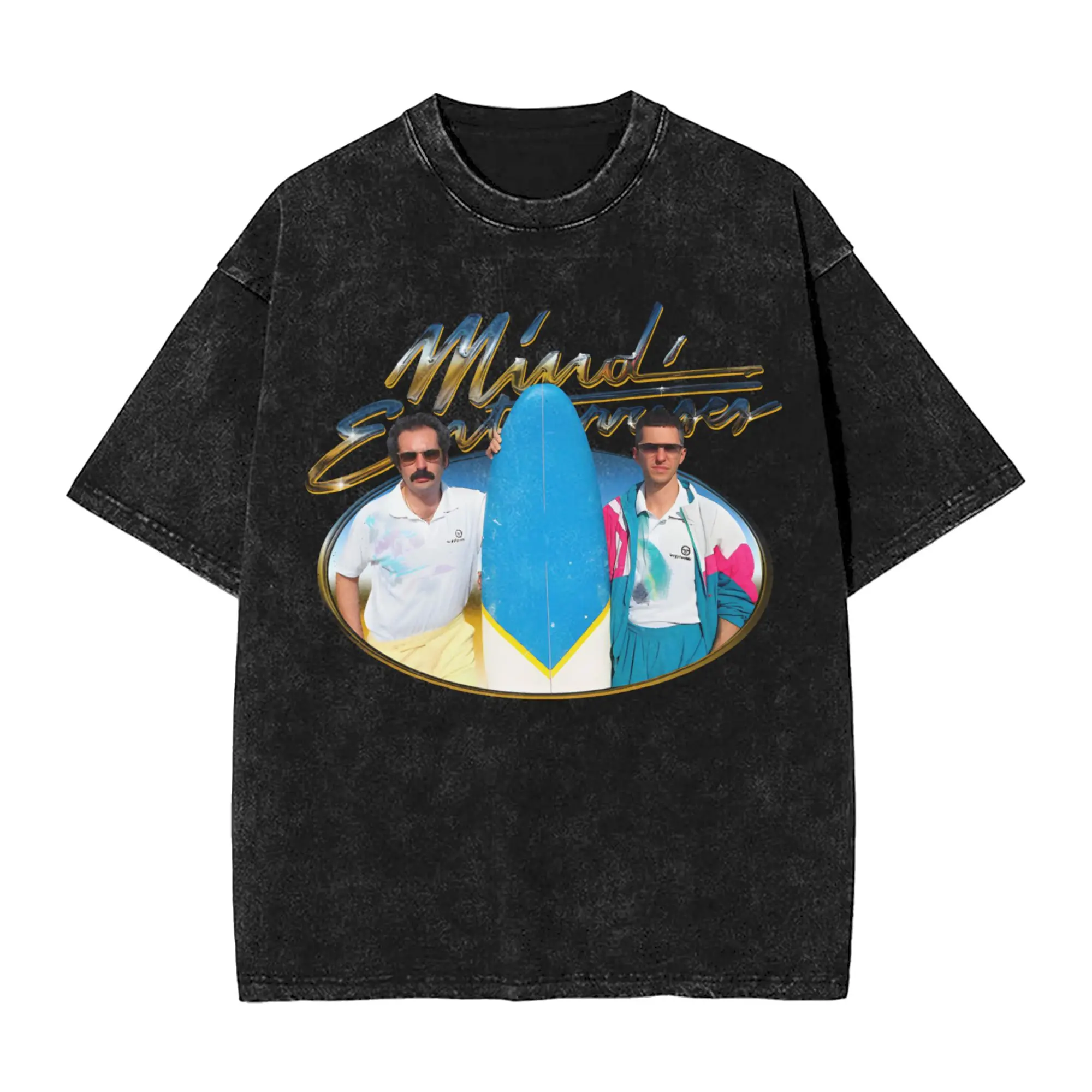 Vintage Mind Enterprises T-Shirt Men O Neck Pure Cotton Washed T Shirts  Short Sleeve Tees Unique Tops