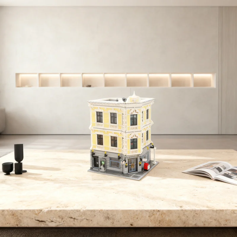 

6431 деталь MOC: Модульная модель почтового отделения для строительства городского пейзажа, архитектурные конструкторы, игрушки, рождественские подарки, развивающие игрушки для детей, DIY