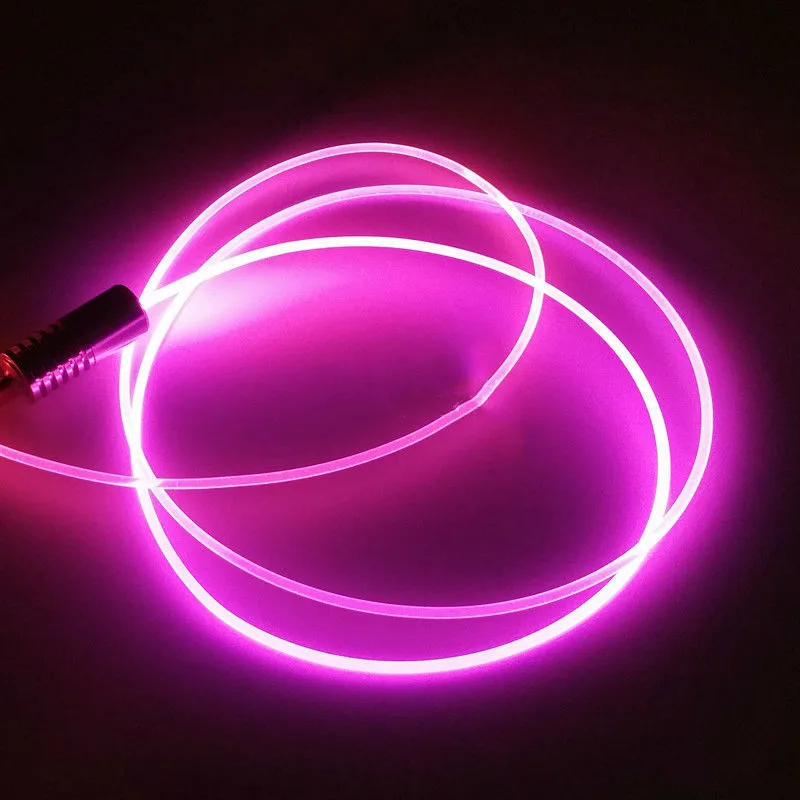 1M PMMA Side Luminous światłowód kabel 4.0mm średnica samochodów kabel światłowodowy oświetlenie sufitowe Party oświetlenie nastrojowe-4mm boczna poświata