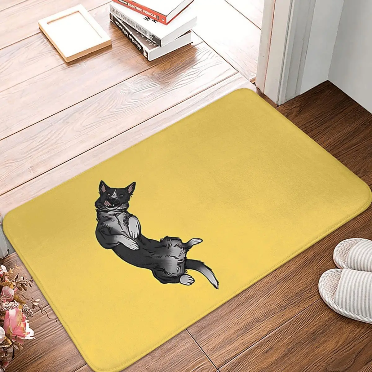 Border Collie Silly Dog Doge Anti-Slip Rug Doormat Kitchen Mat Hallway Carpet Home Decorative