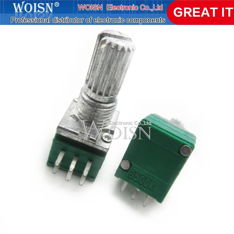 6 feet handle length 15MM double potentiometer RK097G B500K