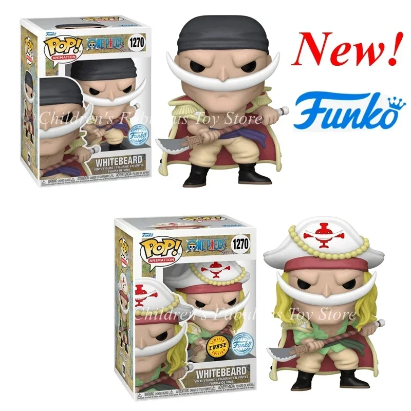 NOVA Chegada Funko POP Série ONE PIECE Barba Branca # 1270 Chase Personagem Modelo Brinquedos Figuras de Ação Brinquedos para Crianças Presentes