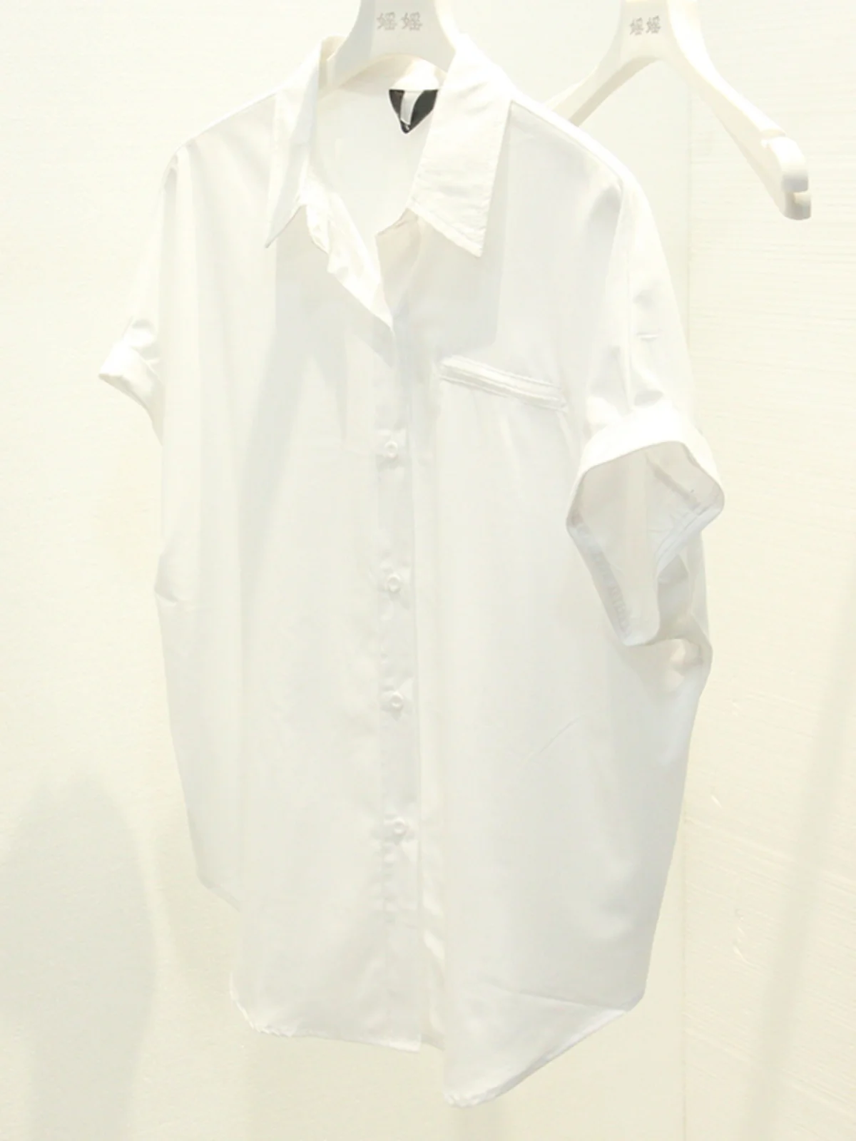 Busin Women's Summer Thin Loose ort Sve  irt Pure Color Commute Workwear Simple Match Korean Sle Button Design