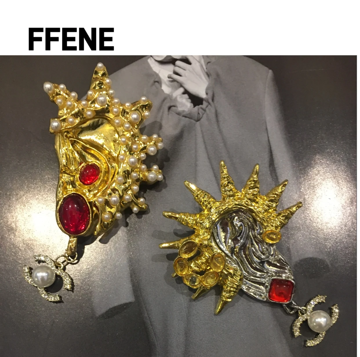 

8*4cm irregular exaggerated personality earrings, hot sale high-end design sense luxurious fashion earring, trending earring