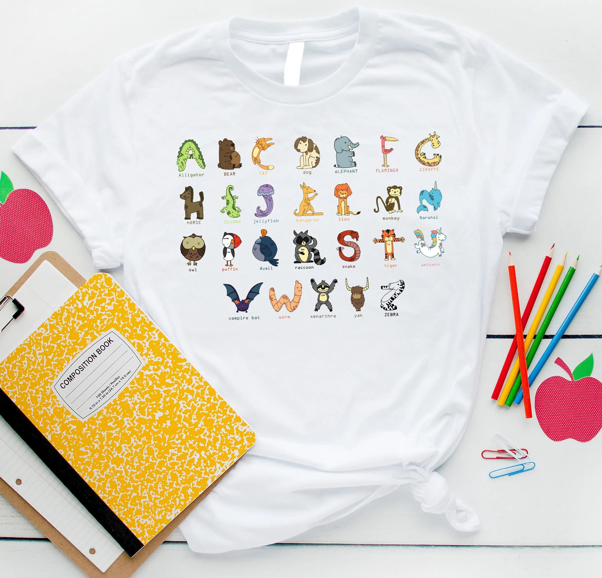 

Animal AlphabeT T Shirt Back To School Student s First Day Of Kindergarten for s