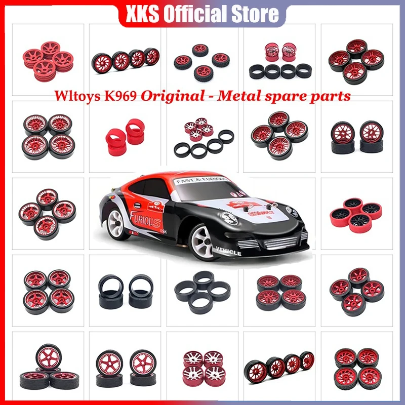 

4pcs Rubber Wheel Tyre Upgrade Parts 25mm RC Car Wheel Tires Replacement RC Car Tyres Accessories for Wltoys 1/28 K969 K989