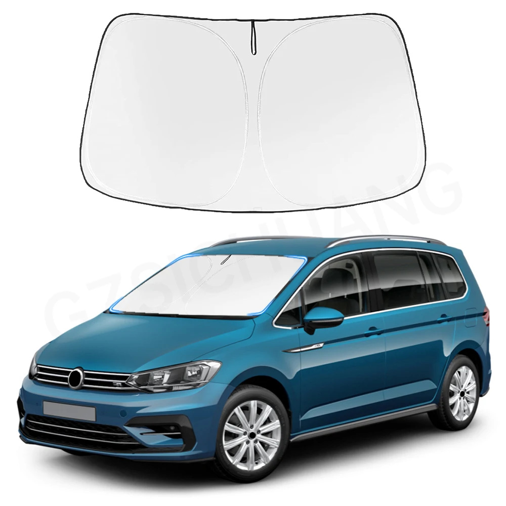 Car Windshield Sun Shade Covers Visors Auto Front Window Sunscreen Parasol Coche For VW Touran 2016-2023 Sunshade Accessories