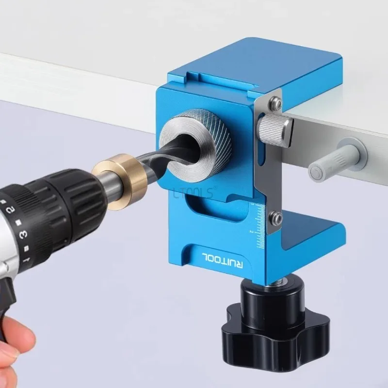 

Cabinet Door Rebound Drilling Guide Locator Woodworking Jig Professional Hole Opening Positioning Device Household DIY Tool