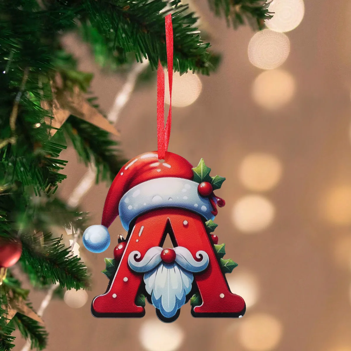 Christmas Santa Claus Letter Pendant Navidad Natal Noel Tree Hanging Favors Merry Christmas Decor For Home 2024 New Year 2025