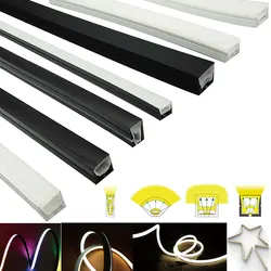 Tubo de cuerda de neón LED blanco/Negro, tira Flexible de Gel de sílice, tubo de lámpara suave Outdoo IP67 impermeable para WS2812 WS2811 2835 5050