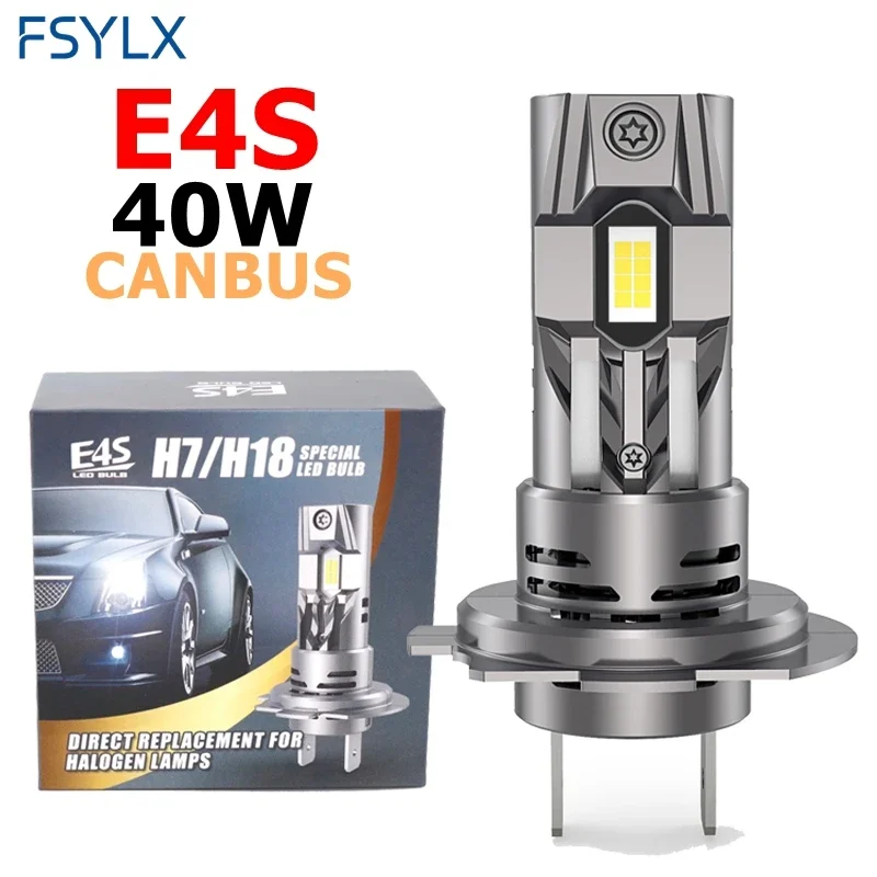 E4S H11 mini LED Headlight whit fan Best Turbo 6000K H4 H7 H11 9005 9006  Led Lamp Bulb