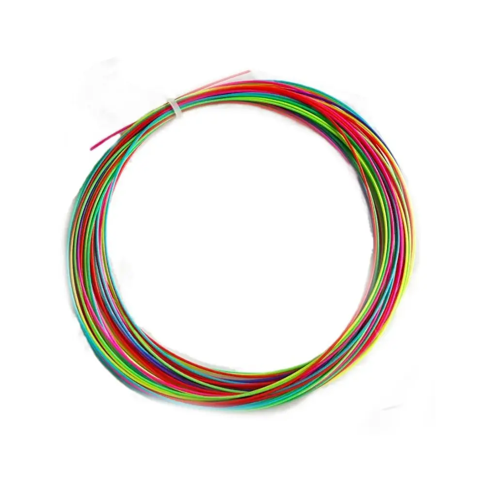 Elastische kleurrijke regenboog badmintonsnaar 0,73 mm geassorteerde kleur badmintonracketsnaren Kleurrijke duurzame kleurrijke racketlijn