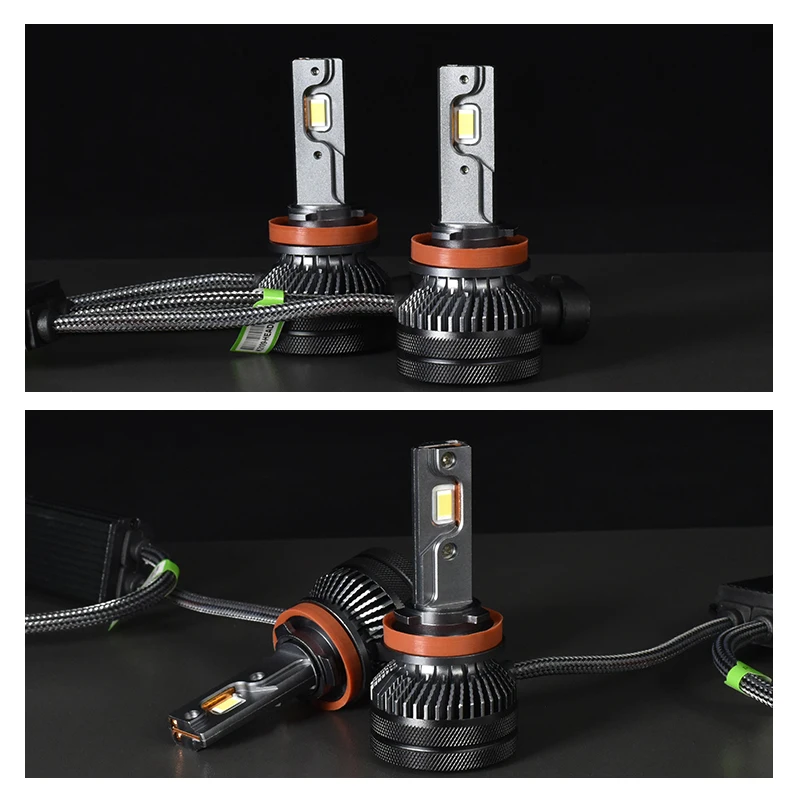 حياة طويلة K6C LED قوية H1 H7 H4 H11 H8 9005 9006 9012 HB3 HB4 HIR2 880/H27 4300K 6000K 110W/2 قطعة لأضواء المصباح الأمامي للسيارة