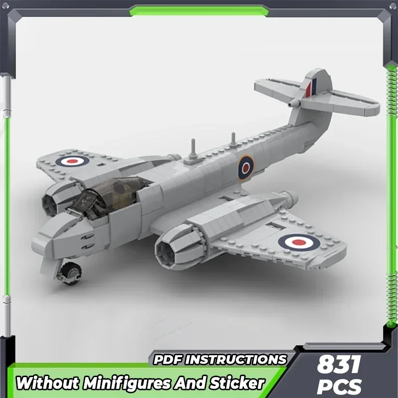 Moc Mattoni da costruzione Modello militare 1:35 Meteor F Mk.4 Bomber Tecnologia Blocchi modulari Regali Giocattoli di Natale Set fai da te Assemblaggio