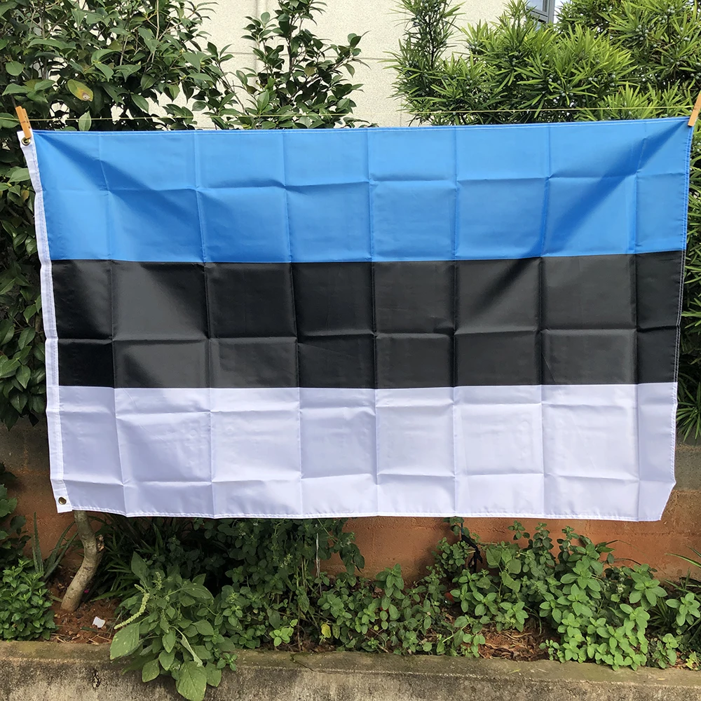 Z-ONE FLAG Estonia flag 90 X150cm polyester hanging Estonia National flag Indoor Outdoor Home decoration Bannerr