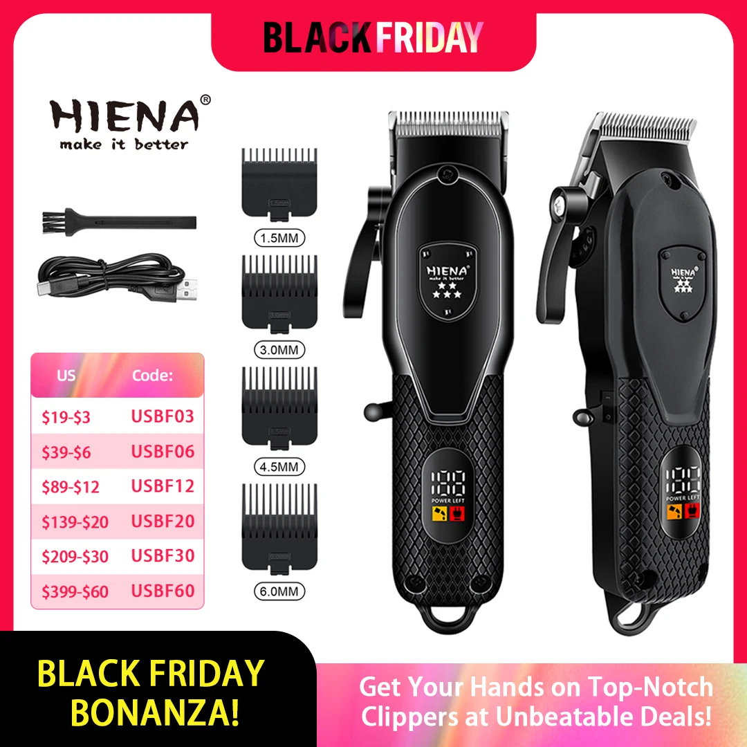 HIENA hair clipper Shaver Professional electric scissors push Barber shop hair trimmers Hair cutting machine trimmer for men