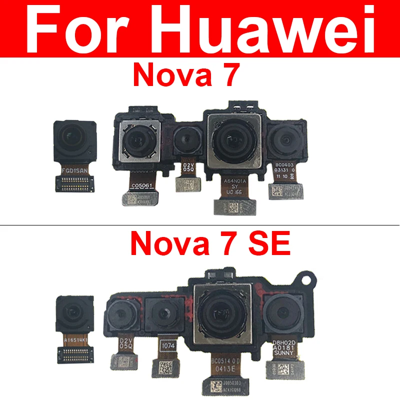 Front Rear Camera Flex Cable For Huawei Nova 7 7Se Back Main Camera Front Facing Small Camera Flex Ribbon Replacement Parts