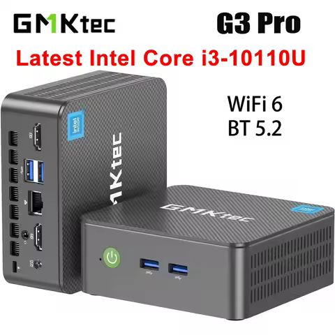 GMKtec G3 Pro MINI PC Intel Core i3-10110U WIFI6 BT5.2 DDR4 1*M.2 2280 PCIE Gen3*4 1*M.2 2242 SATA3.0 HDMI2.0*2 Gaming Computer
