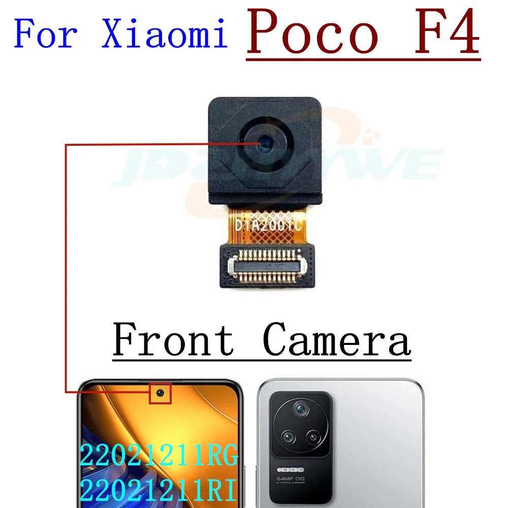 Rear Front Camera For Xiaomi Poco F4 F3 Frontal Selfie Facing Main Back Wide Camera Module Flex Cable Parts