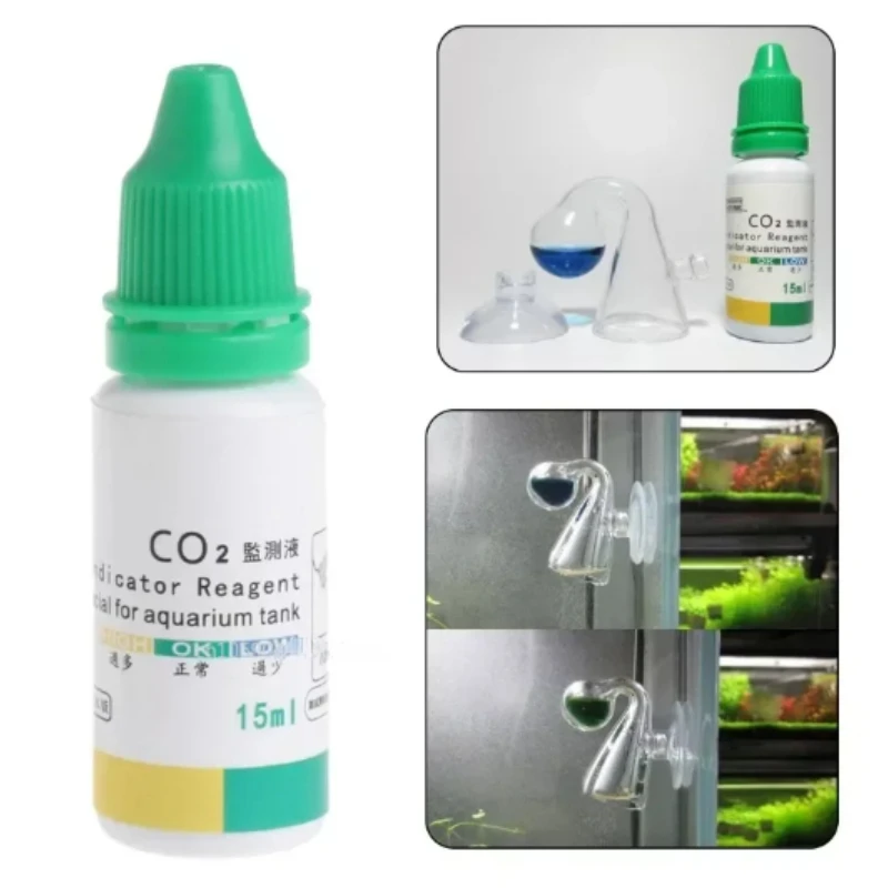 CO2 Fish Tank Monitor CO2 Glass Detector Detection Liquid Water Grass Tank Monitoring Liquid Note Type