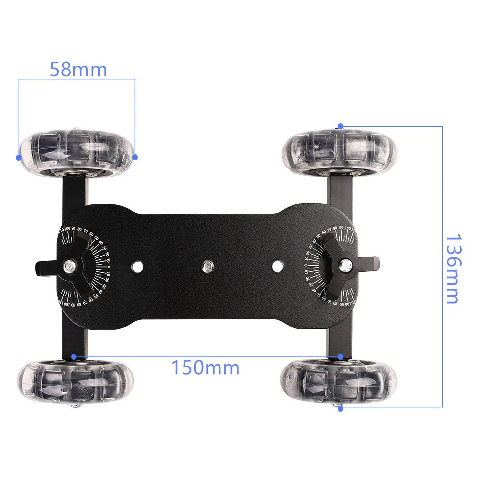 3w1 Camera Rail Car Table Dolly Car + 11 Inch Magic Arm + Phone Handheld Monopod Selfie Stick dla D1000 D3000