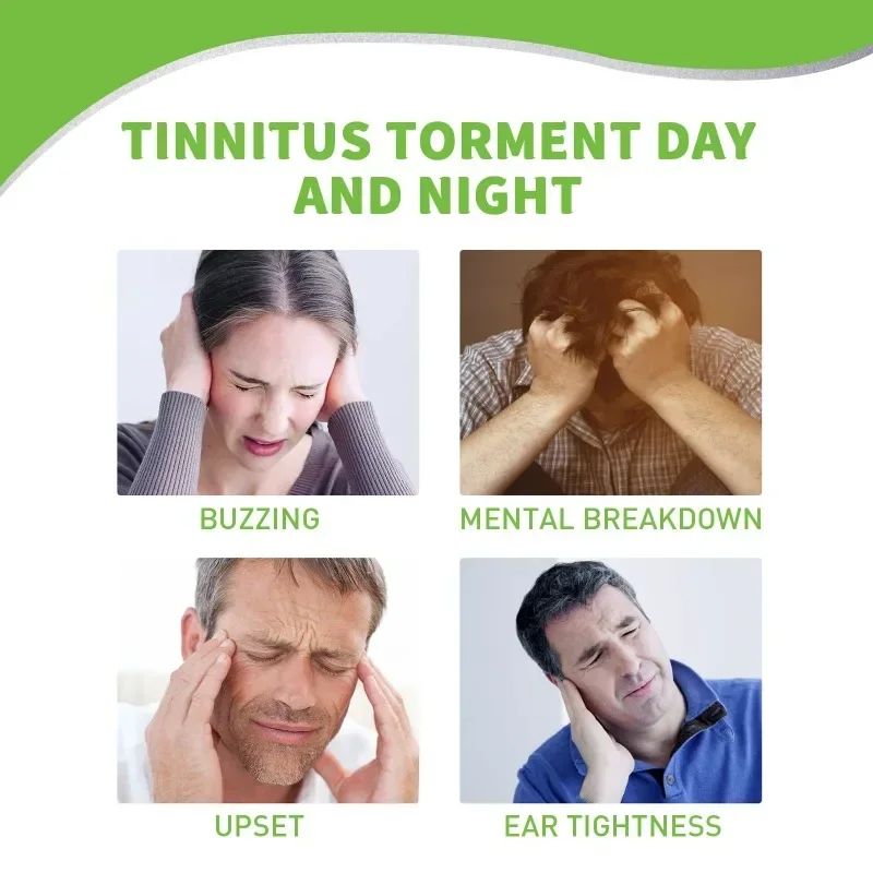 Parche de Tinnitus Herbal para el cuidado de la salud del oído, previene la pérdida auditiva para los síntomas del Tinnitus, alivio del dolor de oído, 12 unids/lote por bolsa