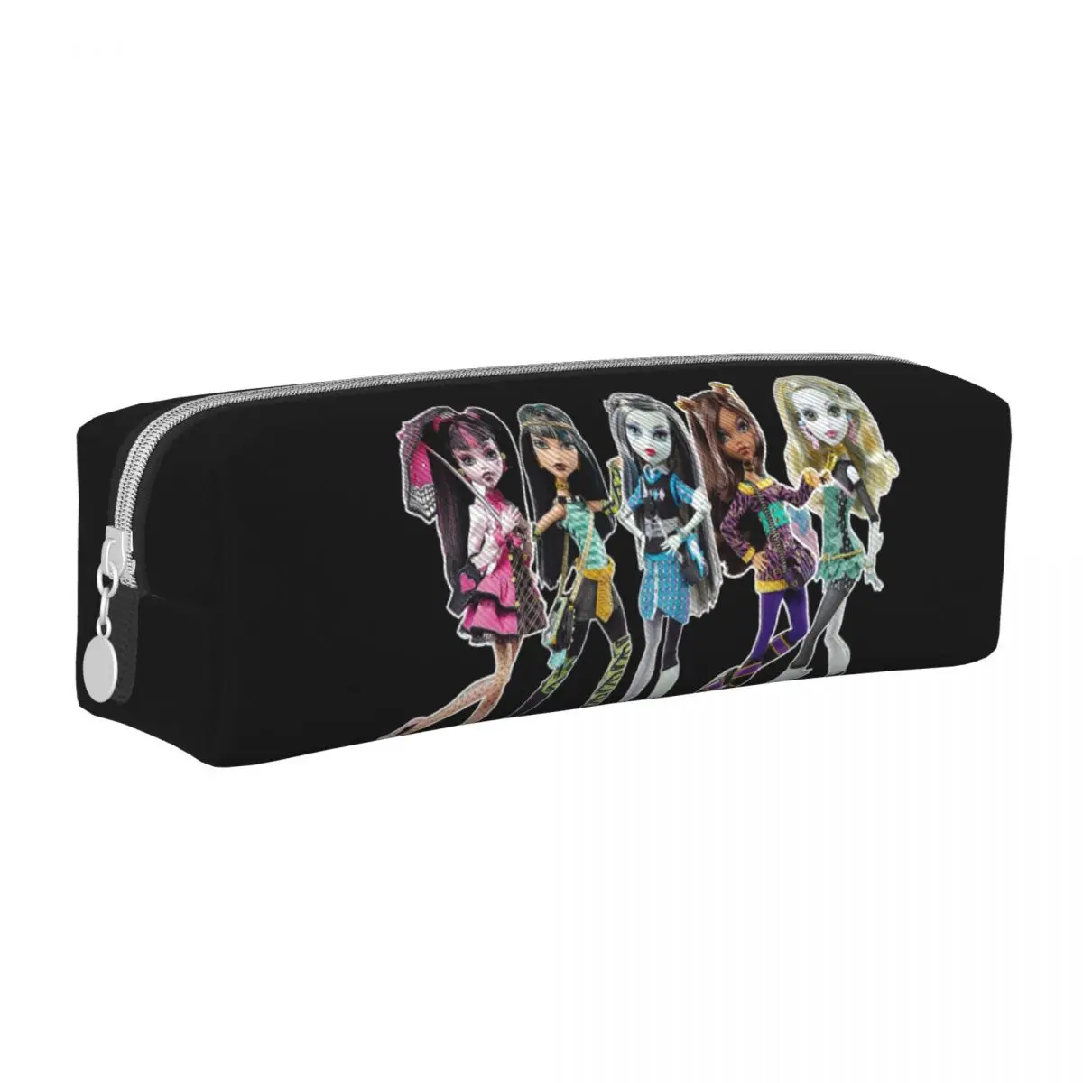 Monster High Doll-estuches para lápices con diseño rosa bonito, bolsas para bolígrafos, caja para bolígrafos para niños y niñas, papelería para estudiantes, estuche para lápices, bolsa de cosméticos