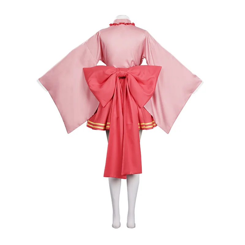 Kanroji Mitsuri Tsuyuri Kanao Cosplay Costume Wig Women Uniforms Kimono Maid Outfits Apron Dress Halloween Carnival Party Suit