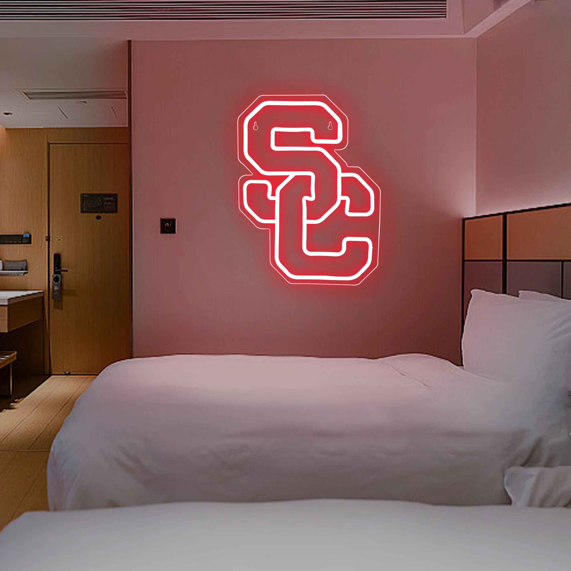 University Neon Sign College Neon LED Sign University Football Team Logo City Name Sign for Room Dorm Decor for College Students