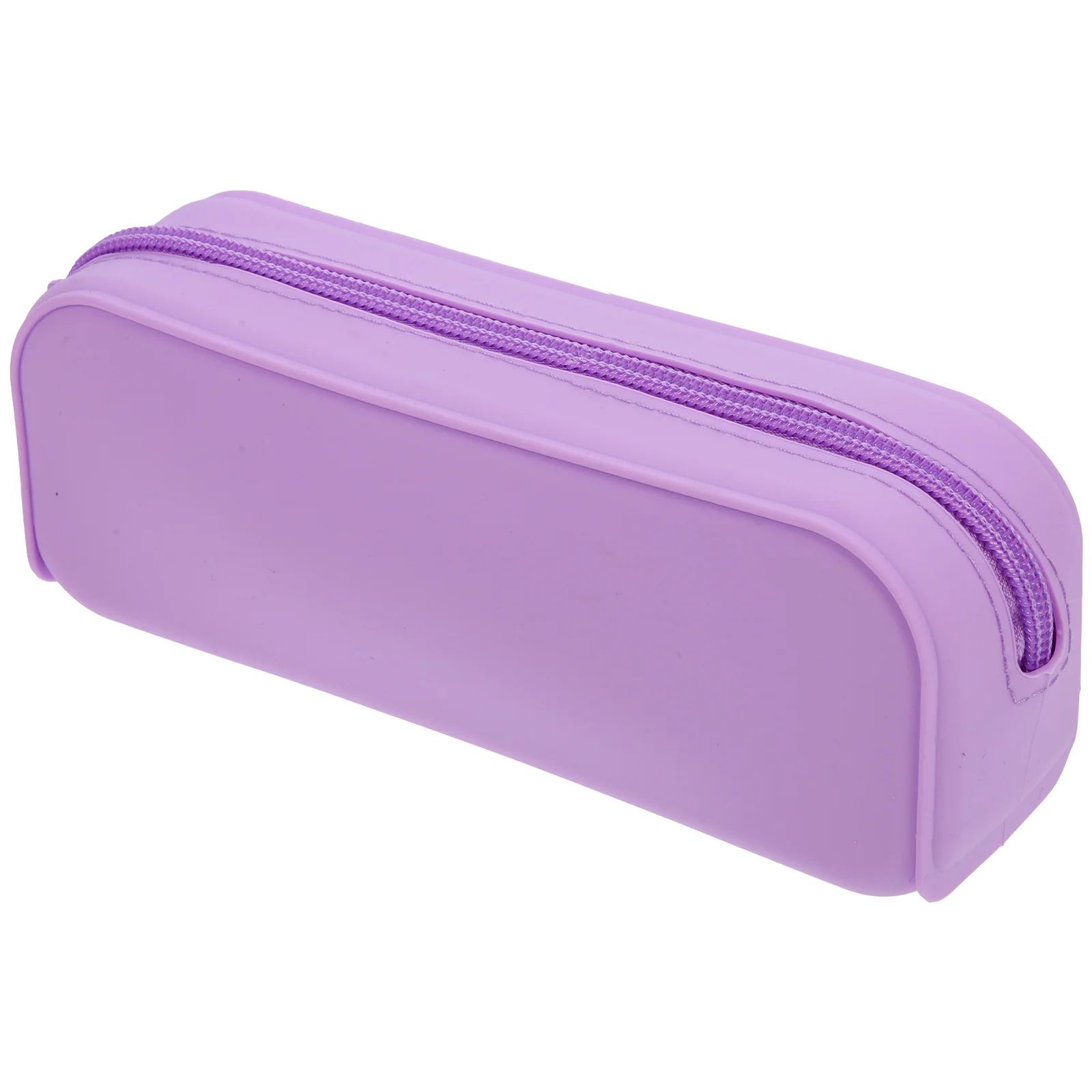 

Silicone Pencil Case Lavender Purple High Capacity Cute Stationery Bag for Students Portable Storage School Supplies