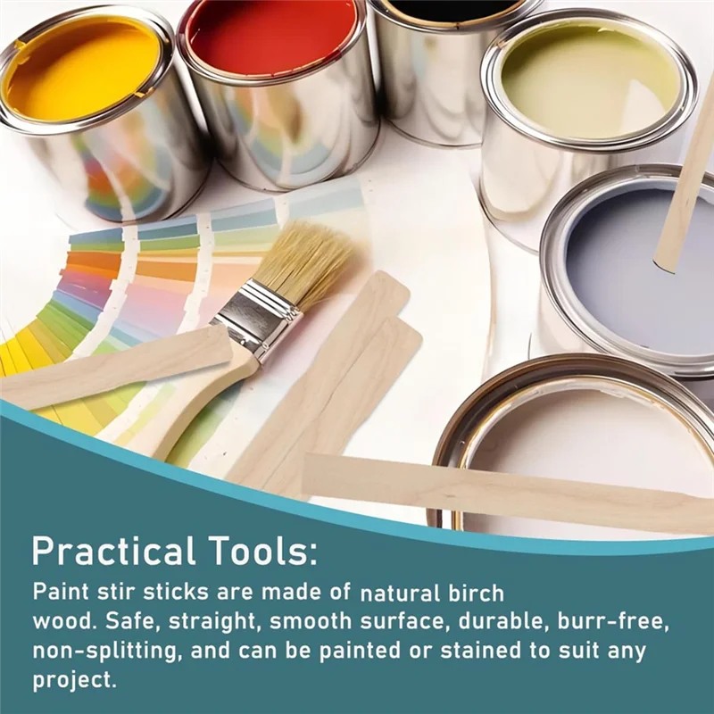30Pcs Paint Stir Sticks, 12 Inch Wooden Paint Stirrers For Mixing, Paint Sticks For Library Markers Or Plant Labelsab13