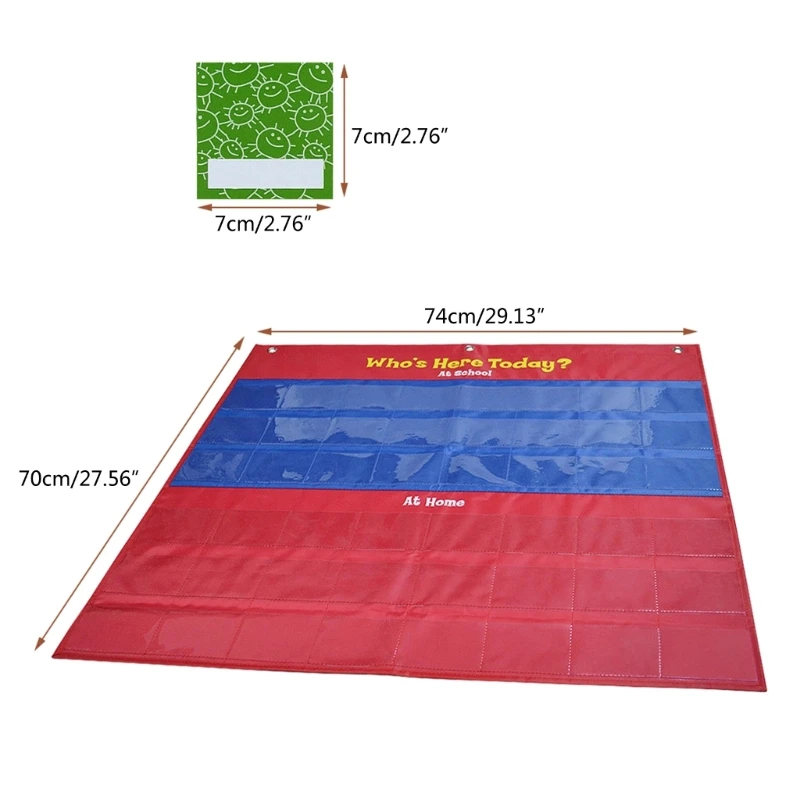 Tableau fréquentation à l'école à maison, à l'école maternelle en classe Helping Hands Pocket Chart