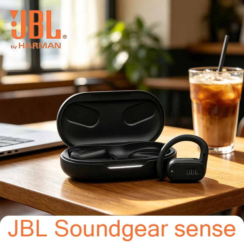 JBL Soundgear Sense Open Bluetooth Earbuds for Long term Pain Free Running, Sweatproof, Wireless HD Call Earphones