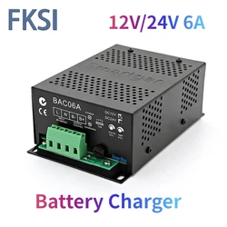 12V 24V Battery charger diesel generator battery float charger 6A lead acid battery charger