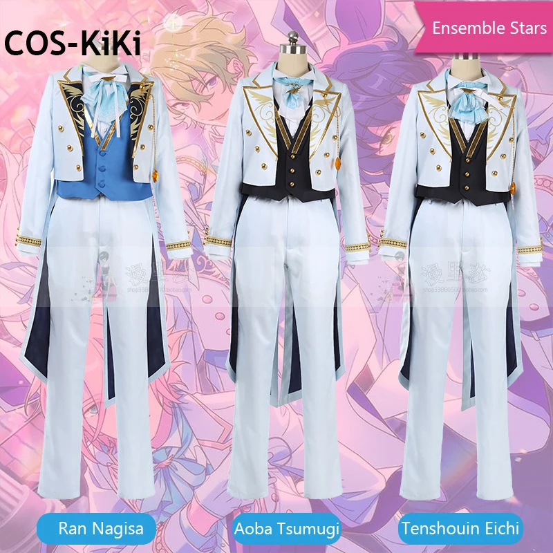 COS-KiKi Ensemble Stars Fine Tomoe Hiyori/Ran Nagisa/Aoba Tsumugi/Tenshouin Eichi Team Uniform SJ Game Suit Cosplay Costume