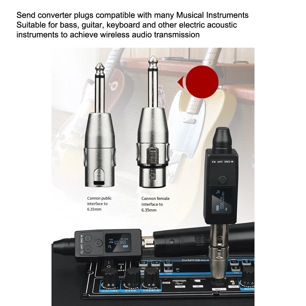 

For Handheld Speakers Dynamic Mic Receiver Wireless Transmitter Receiver Long-lasting Battery Noise Reduction Stable Signals