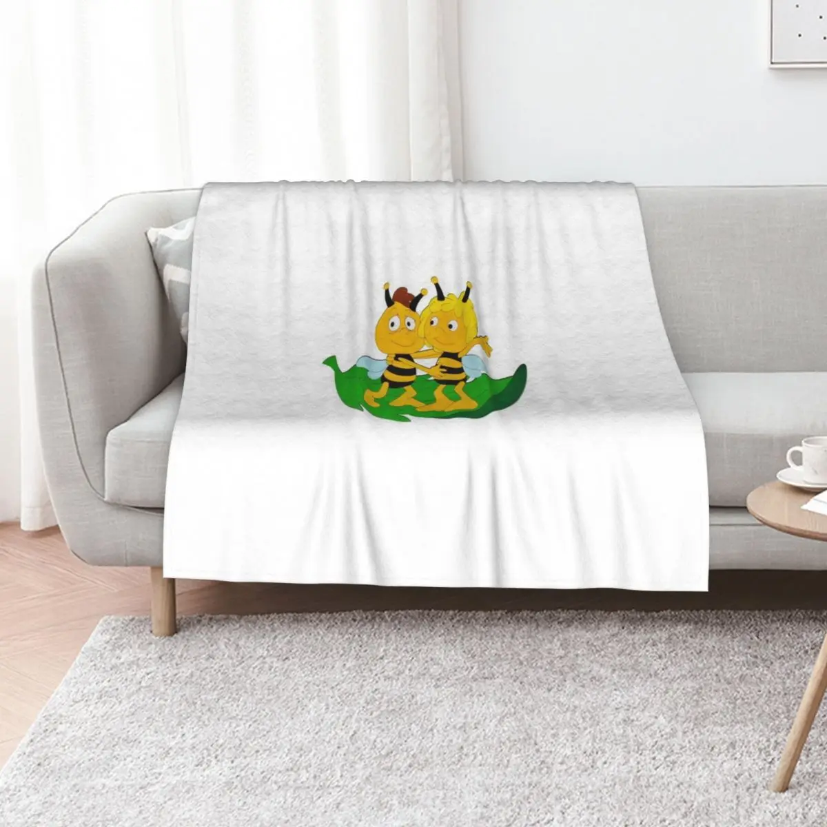 Maya the bee Throw Blanket Kid'S Nap Flannel Bed covers Personalized Gift Luxury Designer Blankets